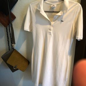 Lacoste white polo dress tunic sz 38